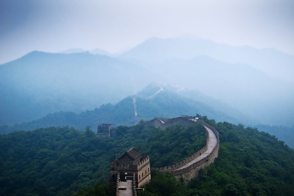 Vue de la Grande Muraille de Chine.