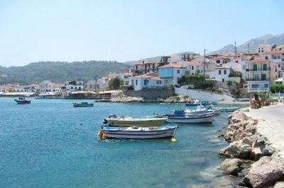Vue de l'île grecque de Samos.